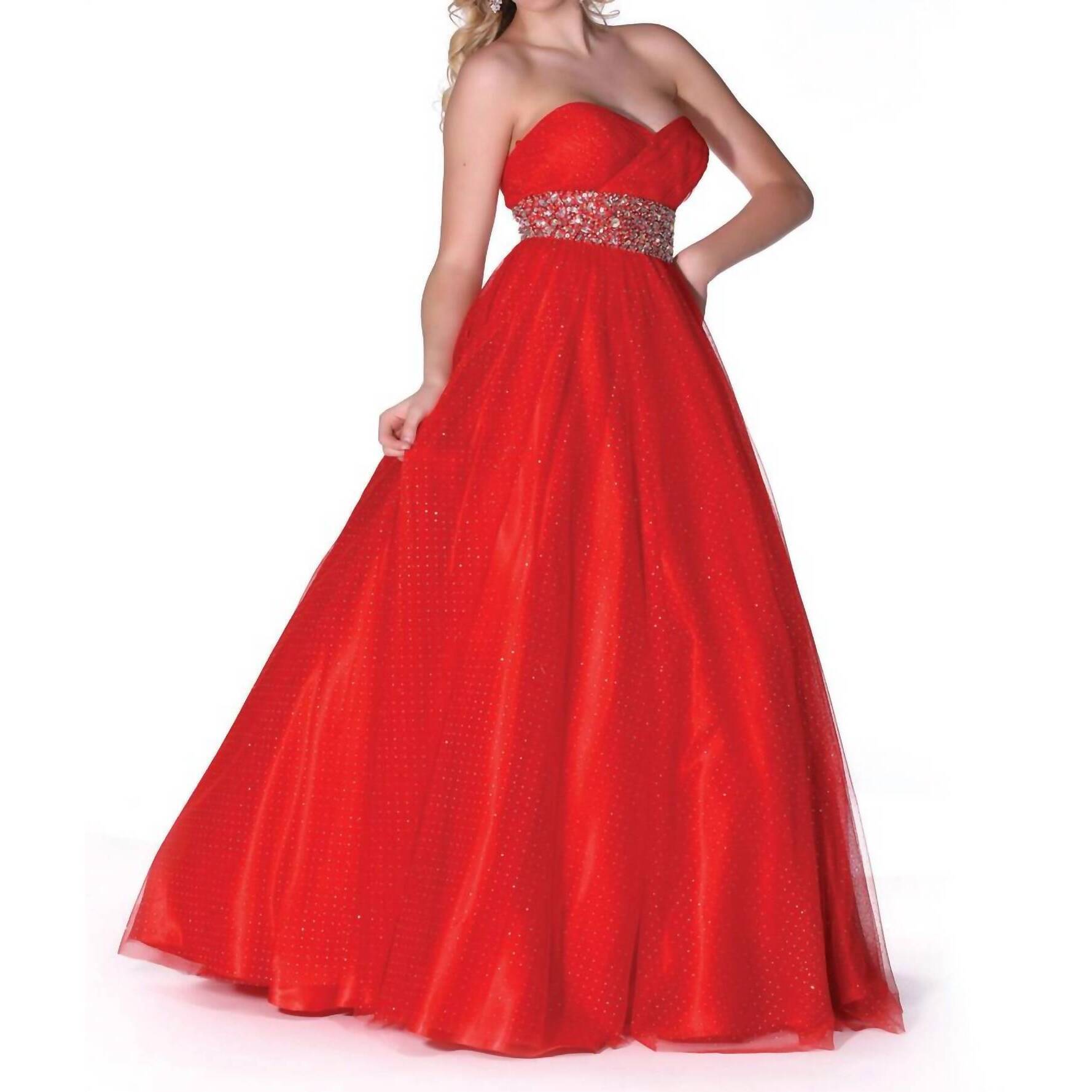 New Karishma Creations Ball Gown Maxi Dress In Red